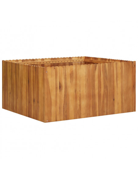 Letto Rialzato da Giardino 100x100x50 cm in Massello di Acacia