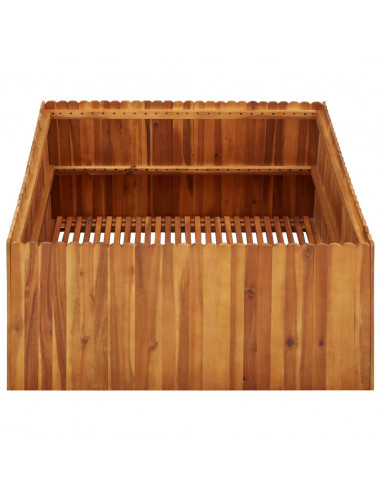 Letto Rialzato da Giardino 100x100x50 cm in Massello di Acacia