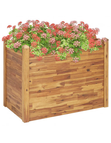 Letto Rialzato da Giardino 110x60x84 cm Legno Massello d'Acacia