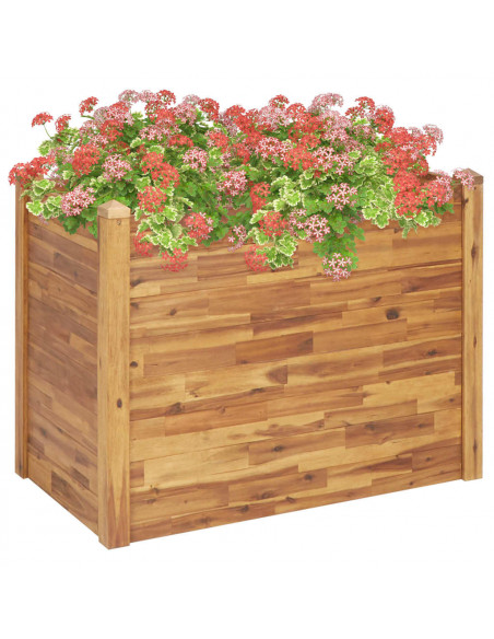 Letto Rialzato da Giardino 110x60x84 cm Legno Massello d'Acacia