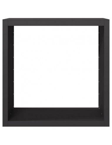 Rastrelliera per Legna da Ardere Nera 100x40x100 cm in Acciaio