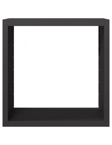 Rastrelliera per Legna da Ardere Nera 100x40x100 cm in Acciaio