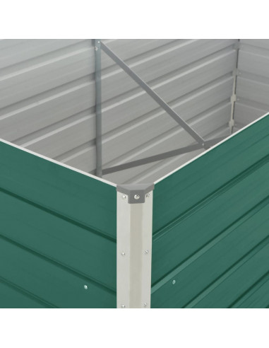 Letto di Coltura Rialzato 160x80x77 cm in Acciaio Zincato Verde