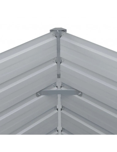 Letto di Coltura Rialzato 160x80x77 cm in Acciaio Zincato Verde