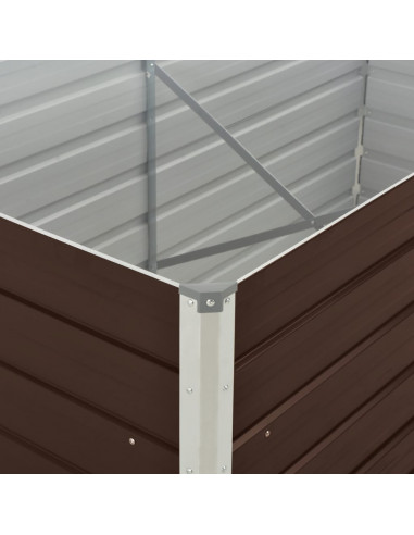 Letto di Coltura Rialzato 160x80x45cm Acciaio Zincato Marrone