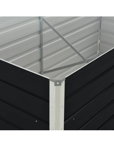 Letto di Coltura Rialzato 160x80x45cm Acciaio Zincato Antracite