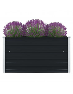 Letto Coltura Rialzato 100x100x45 cm Acciaio Zincato Antracite 2