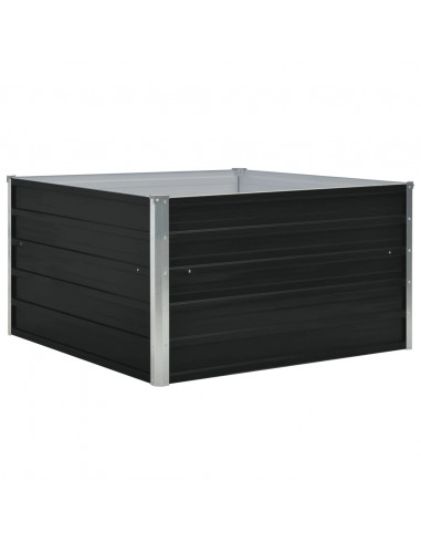Letto Coltura Rialzato 100x100x45 cm Acciaio Zincato Antracite
