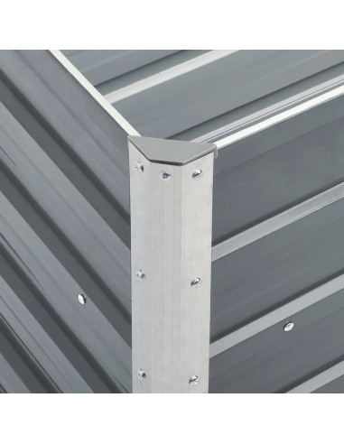 Letto Rialzato in Acciaio Zincato 240x40x77 cm Grigio