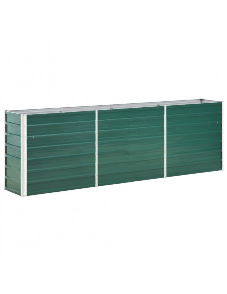 Letto Rialzato in Acciaio Zincato 240x40x77 cm Verde