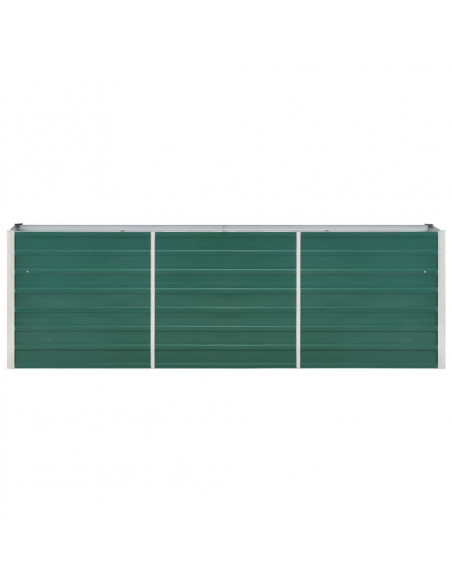 Letto Rialzato in Acciaio Zincato 240x40x77 cm Verde
