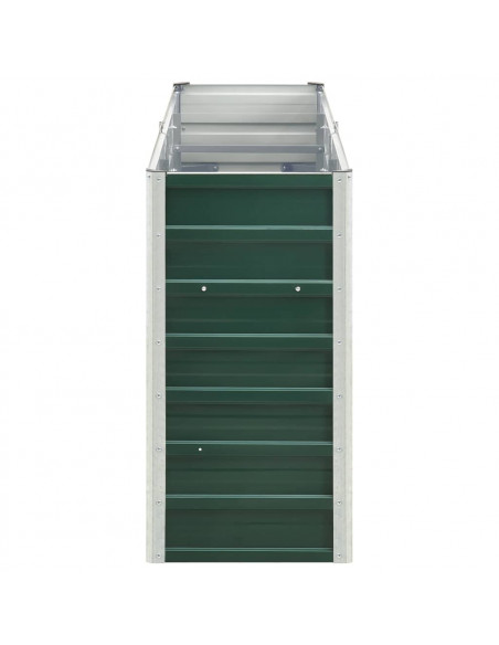 Letto Rialzato in Acciaio Zincato 240x40x77 cm Verde