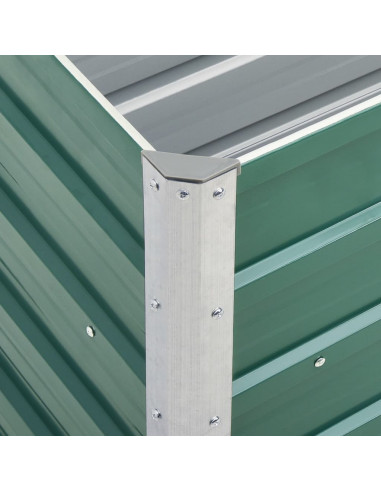 Letto Rialzato in Acciaio Zincato 240x40x77 cm Verde
