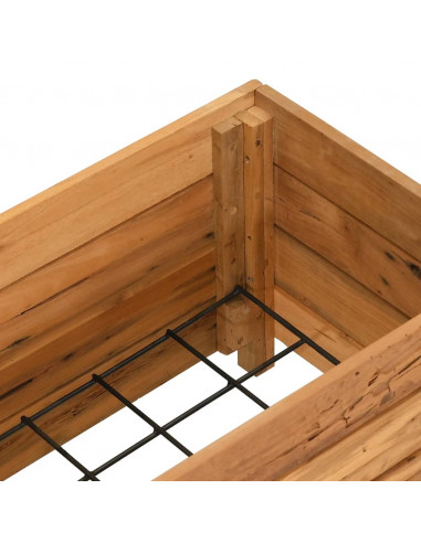 Letto Rialzato 100x40x38 cm Legno di Teak di Recupero e Acciaio