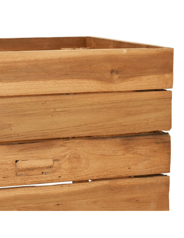 Letto Rialzato 150x40x38 cm Legno di Teak di Recupero e Acciaio