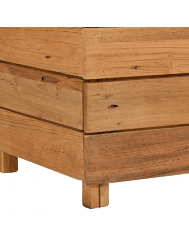 Letto Rialzato 50x40x55 cm Legno di Teak di Recupero e Acciaio