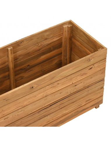 Letto Rialzato 100x40x55 cm Legno di Teak di Recupero e Acciaio