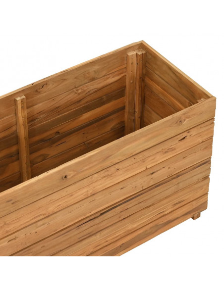 Letto Rialzato 100x40x55 cm Legno di Teak di Recupero e Acciaio