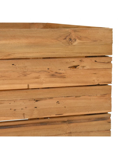 Letto Rialzato 100x40x55 cm Legno di Teak di Recupero e Acciaio