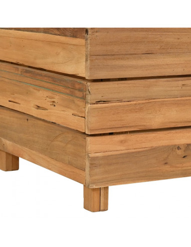 Letto Rialzato 100x40x55 cm Legno di Teak di Recupero e Acciaio