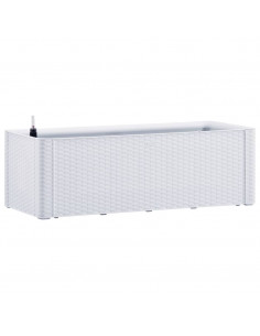 Letto Rialzato da Giardino con Sistema Irrigazione Bianco 2