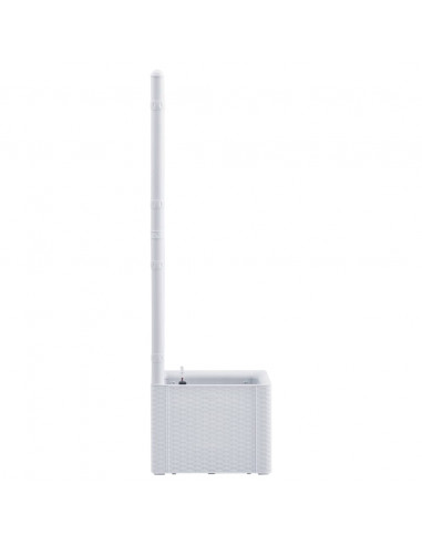 Letto Rialzato da Giardino con Graticcio e Irrigazione Bianco