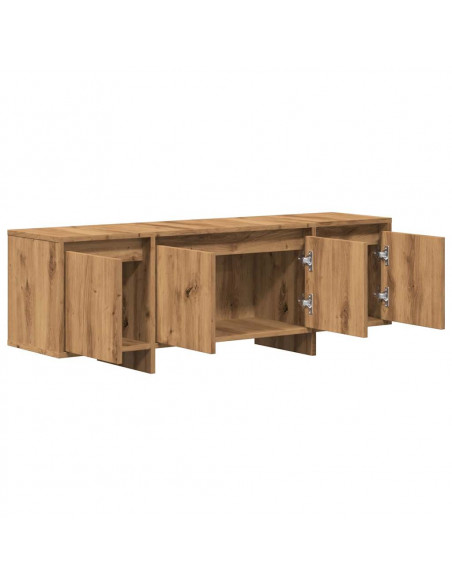 Mobile Porta TV Rovere Artigianale 120x30x40,5 cm Multistrato