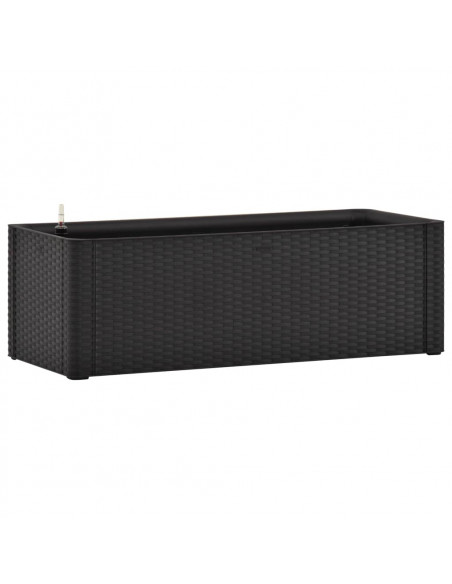 Letto Rialzato Giardino con Irrigazione Antracite 100x43x33 cm