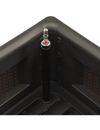 Letto Rialzato Giardino con Irrigazione Antracite 100x43x33 cm