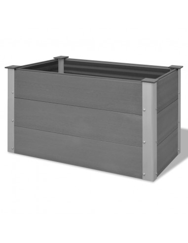 Letto Rialzato da Giardino in WPC 100x50x54 cm Grigio