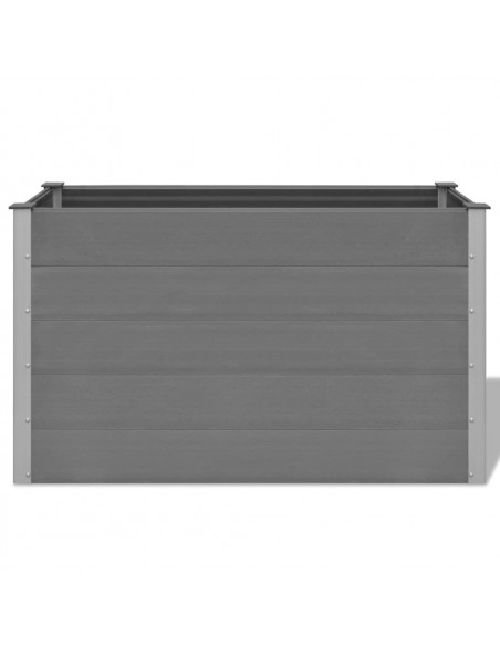 Letto Rialzato da Giardino in WPC 150x50x91 cm Grigio
