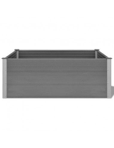 Letto Rialzato da Giardino in WPC 150x100x54 cm Grigio
