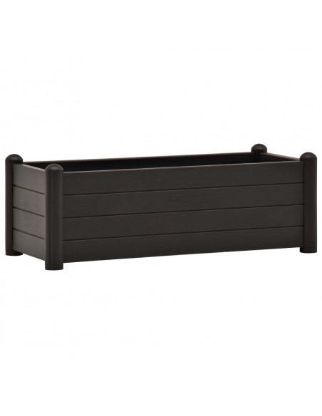 Letto Rialzato da Giardino in PP Antracite 100x43x35 cm