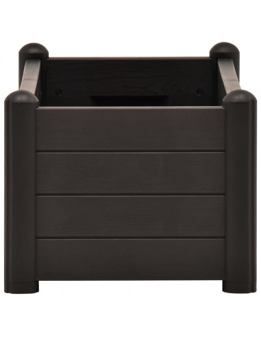 Letto Rialzato da Giardino in PP Antracite 100x43x35 cm