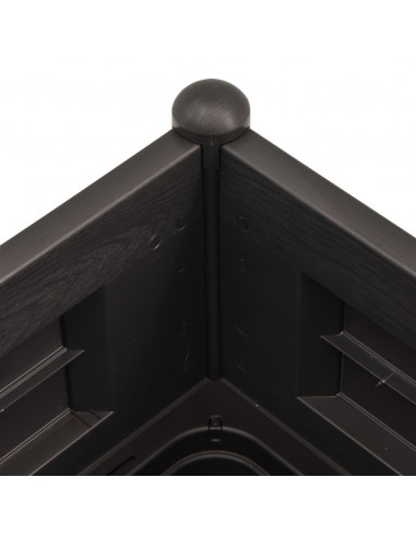 Letto Rialzato da Giardino in PP Antracite 100x43x35 cm