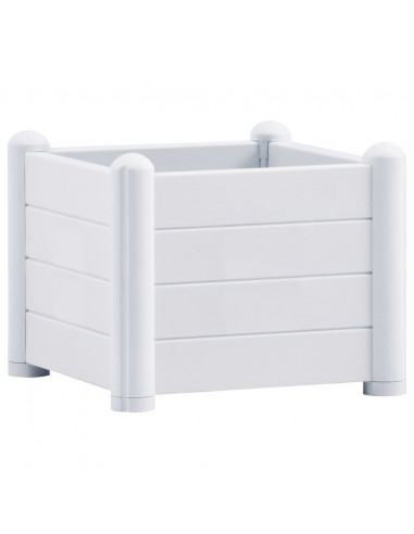 Letto Rialzato da Giardino in PP Bianco 43x43x35 cm