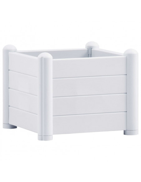 Letto Rialzato da Giardino in PP Bianco 43x43x35 cm