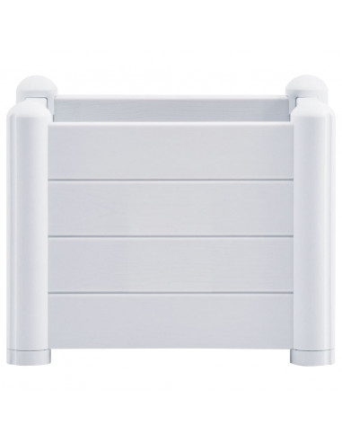 Letto Rialzato da Giardino in PP Bianco 43x43x35 cm