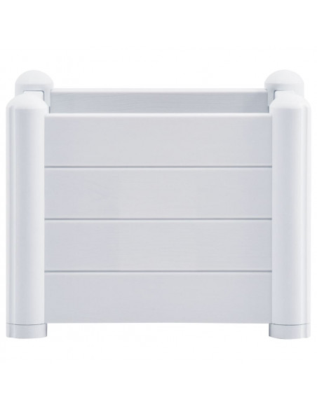 Letto Rialzato da Giardino in PP Bianco 43x43x35 cm