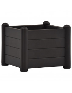 Letto Rialzato da Giardino in PP Antracite 43x43x35 cm 2