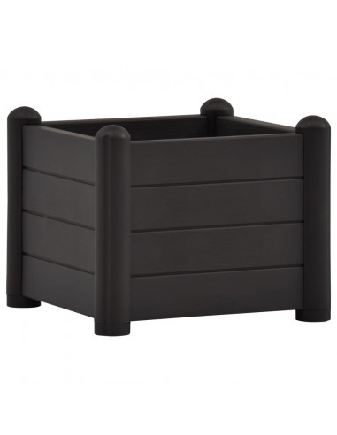 Letto Rialzato da Giardino in PP Antracite 43x43x35 cm