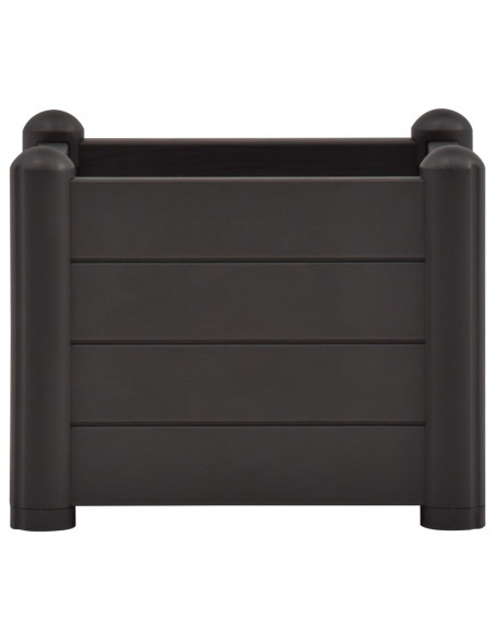 Letto Rialzato da Giardino in PP Antracite 43x43x35 cm