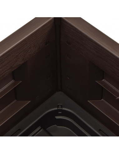 Letto Rialzato da Giardino in PP Antracite 43x43x35 cm