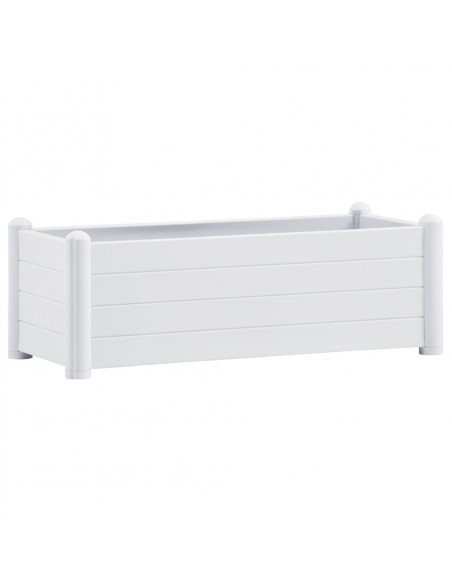Letto Rialzato da Giardino in PP Bianco 100x43x35 cm