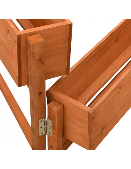 Fioriera Giardino Pieghevole Arancione 60x14x75 cm Legno Abete