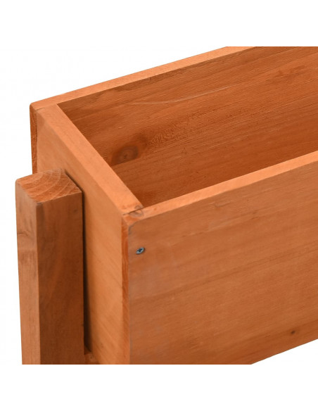 Fioriera Giardino Pieghevole Arancione 60x14x75 cm Legno Abete
