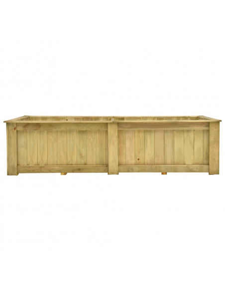 Fioriera Rialzata 196x100x50 cm in Legno di Pino Impregnato