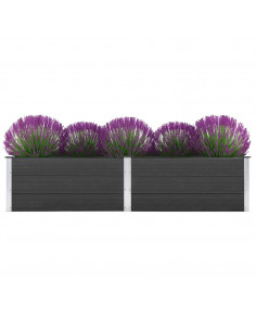 Letto Rialzato da Giardino 250x50x54 cm in WPC Grigio 2