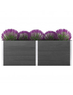 Letto Rialzato da Giardino 250x50x91 cm in WPC Grigio 2