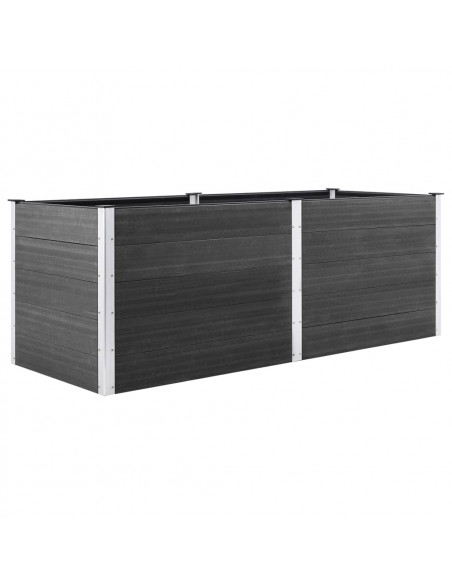 Letto Rialzato da Giardino 250x50x91 cm in WPC Grigio
